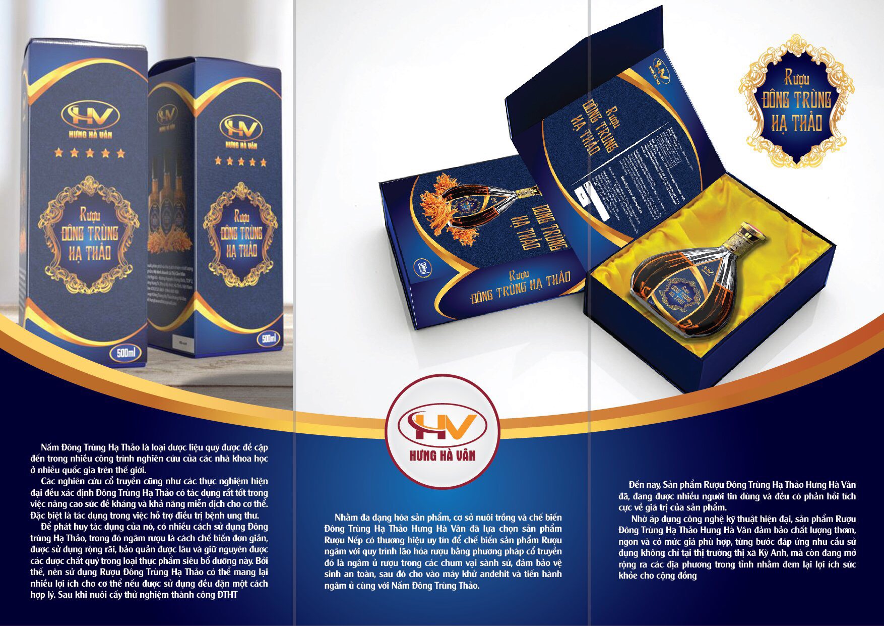 Rượu Đông Trùng Hạ Thảo Hưng Hà Vân 500 ml